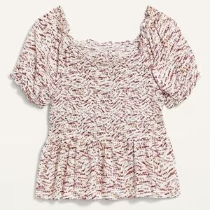 NWT Old Navy Smocked Bodice Tie Dye Top Size Small